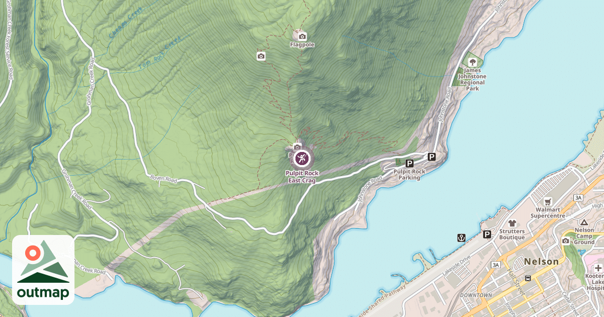 Map of Pulpit Rock East Crag