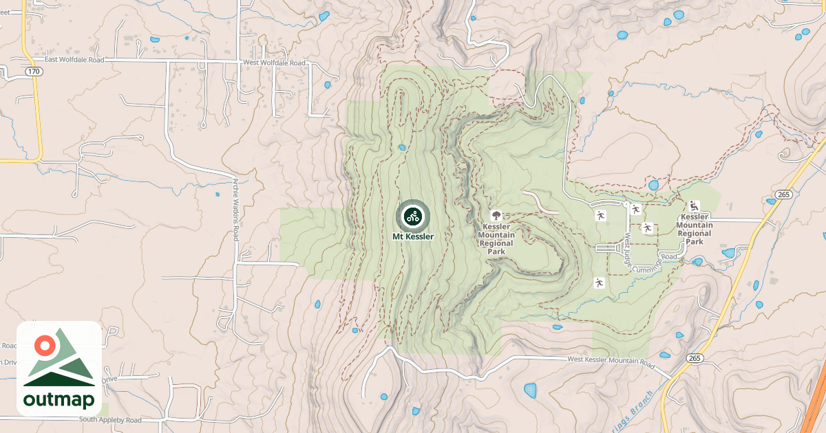 Map of Mt Kessler