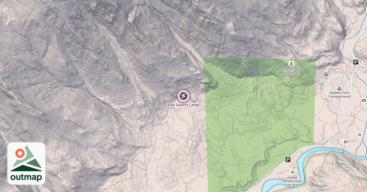Map of East Quartz Camp