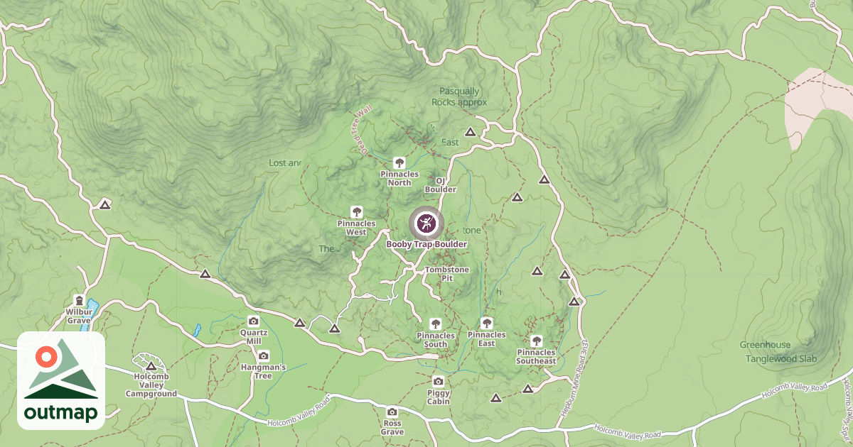 Map of Booby Trap Boulder