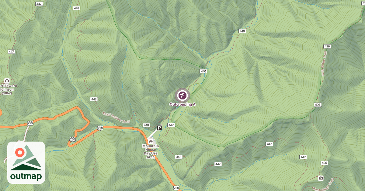 Map of Outcropping A