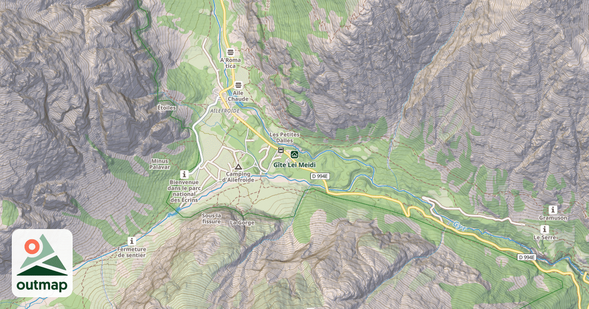 Map of Gîte Lei Meidi