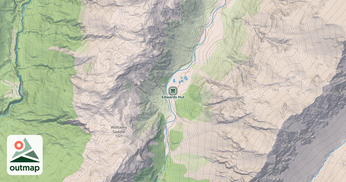 Map of Edwards Hut