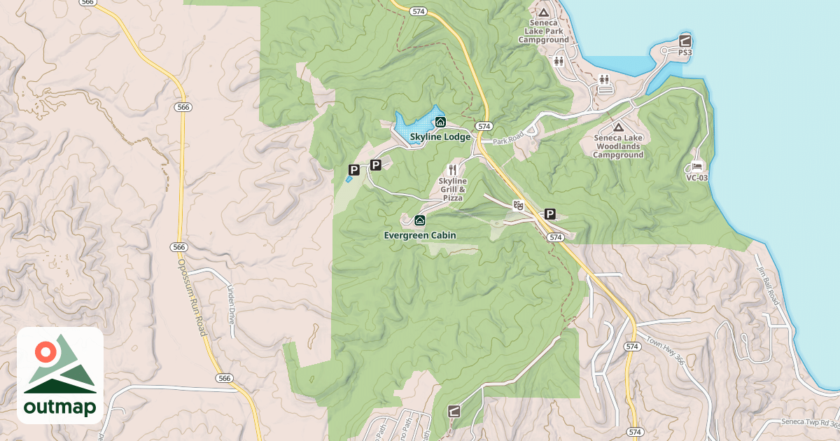 Map of Evergreen Cabin