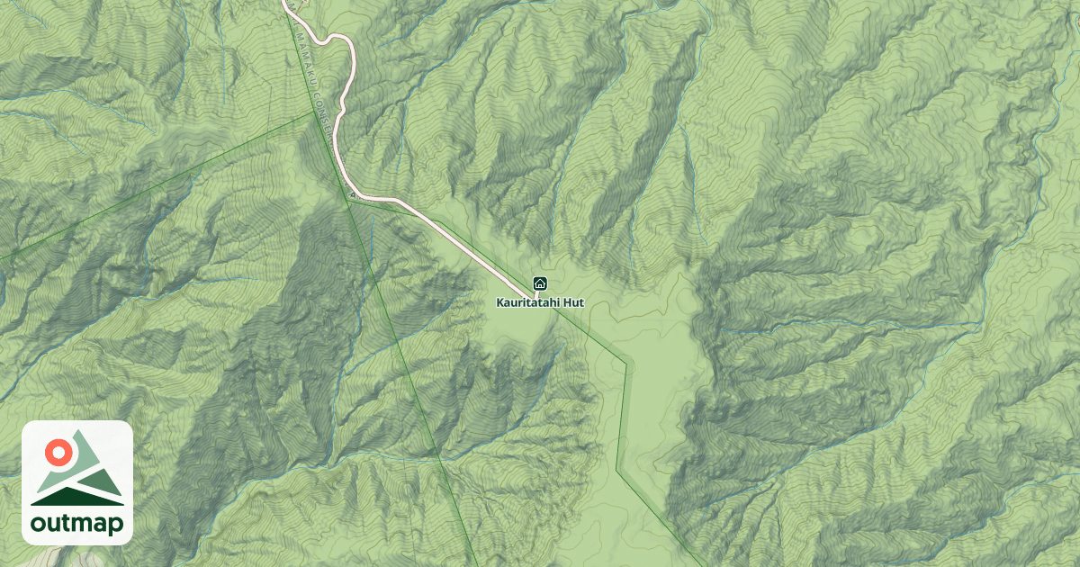 Map of Kauritatahi Hut