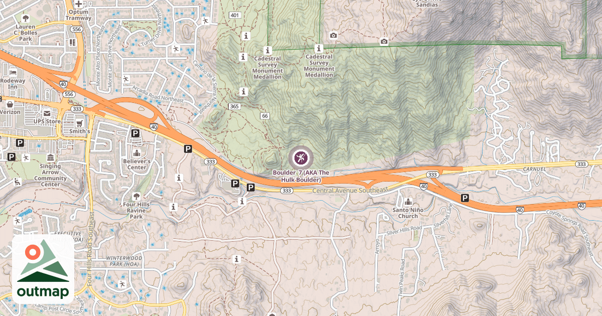 Map of Boulder  7 (AKA The Hulk Boulder)
