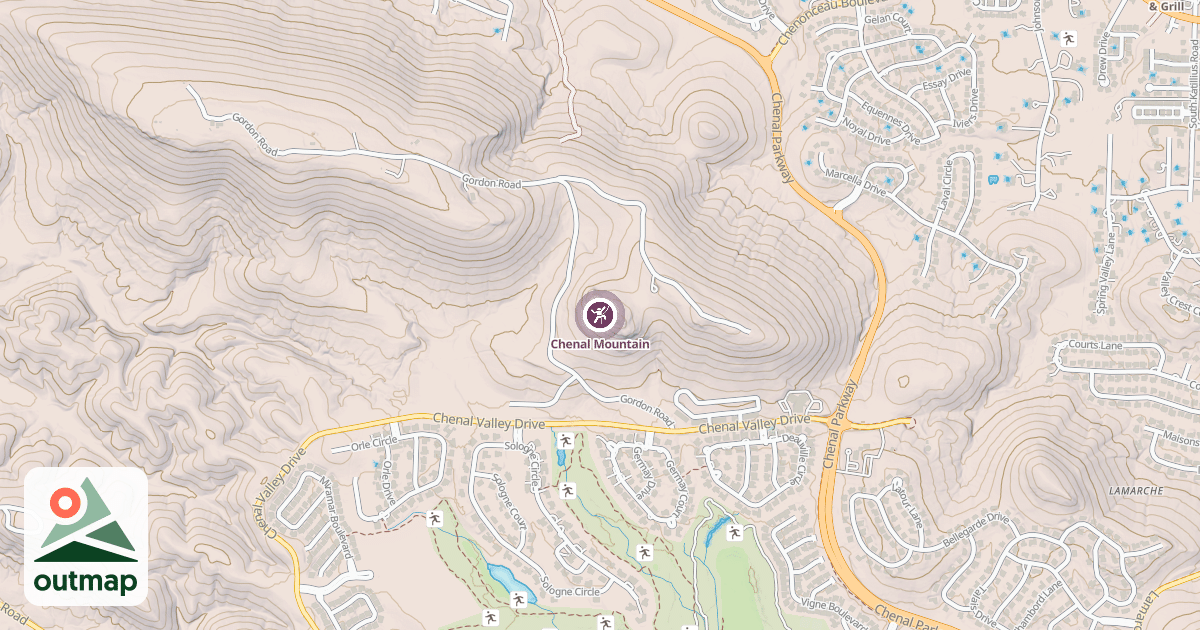 Map of Chenal Mountain
