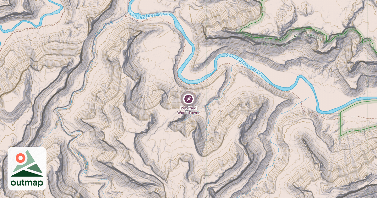 Map of Petrified Wood Tower