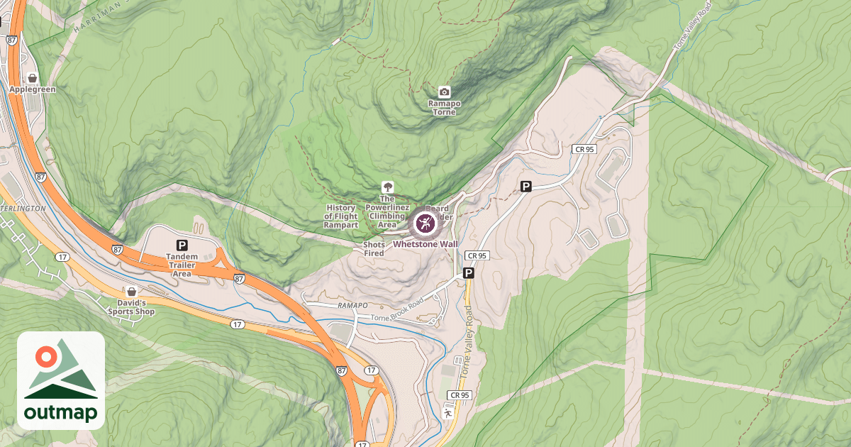 Map of Whetstone Wall