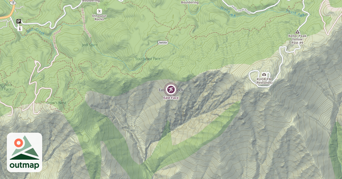 Map of East Face