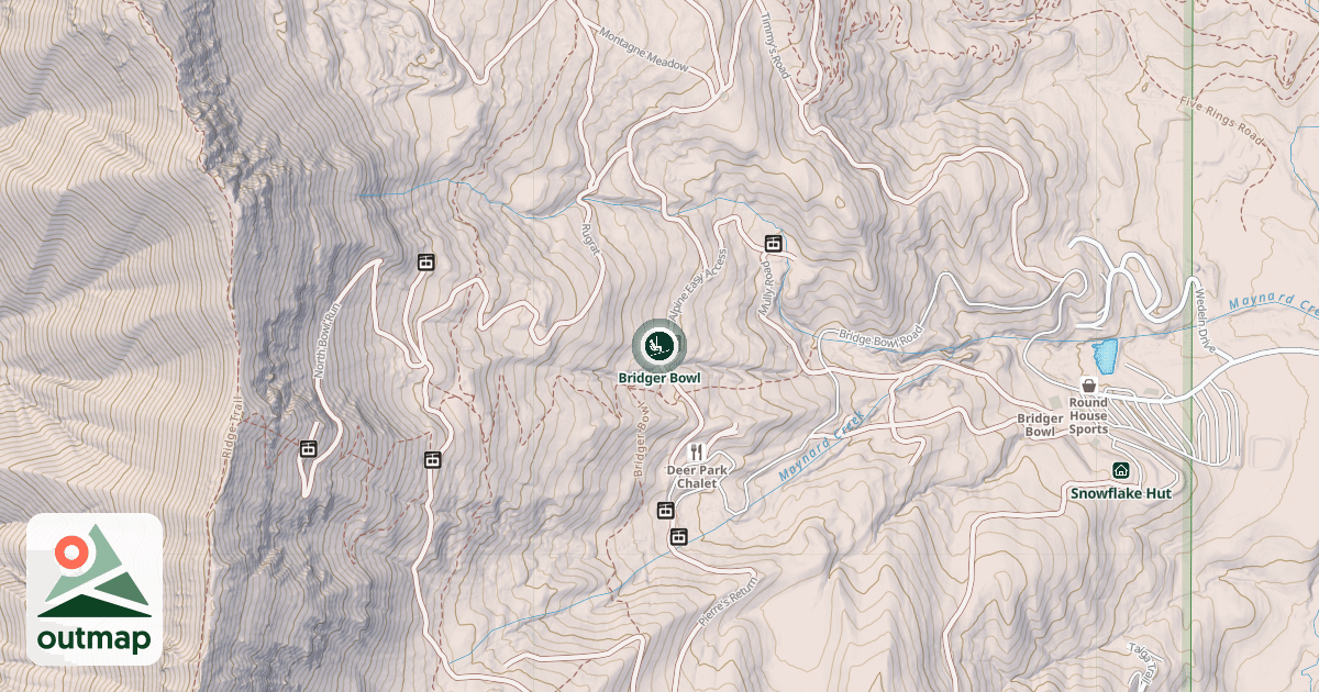 Map of Bridger Bowl