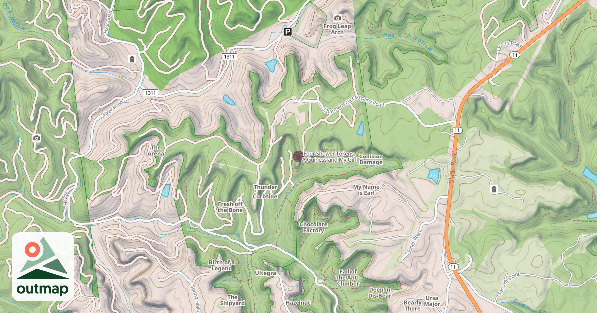 Map of Four Shower Tokens, A Guiness and My Girl