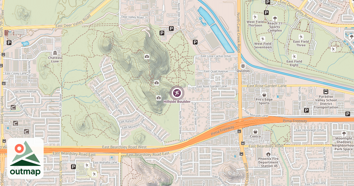 Map of Hillside Boulder