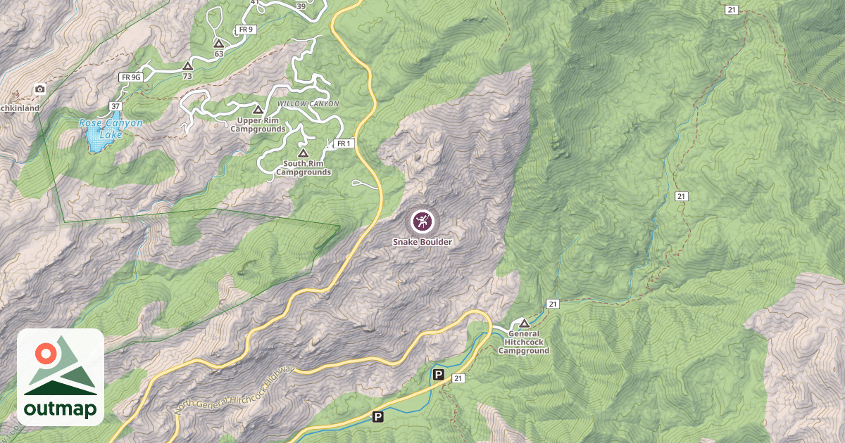 Map of Snake Boulder