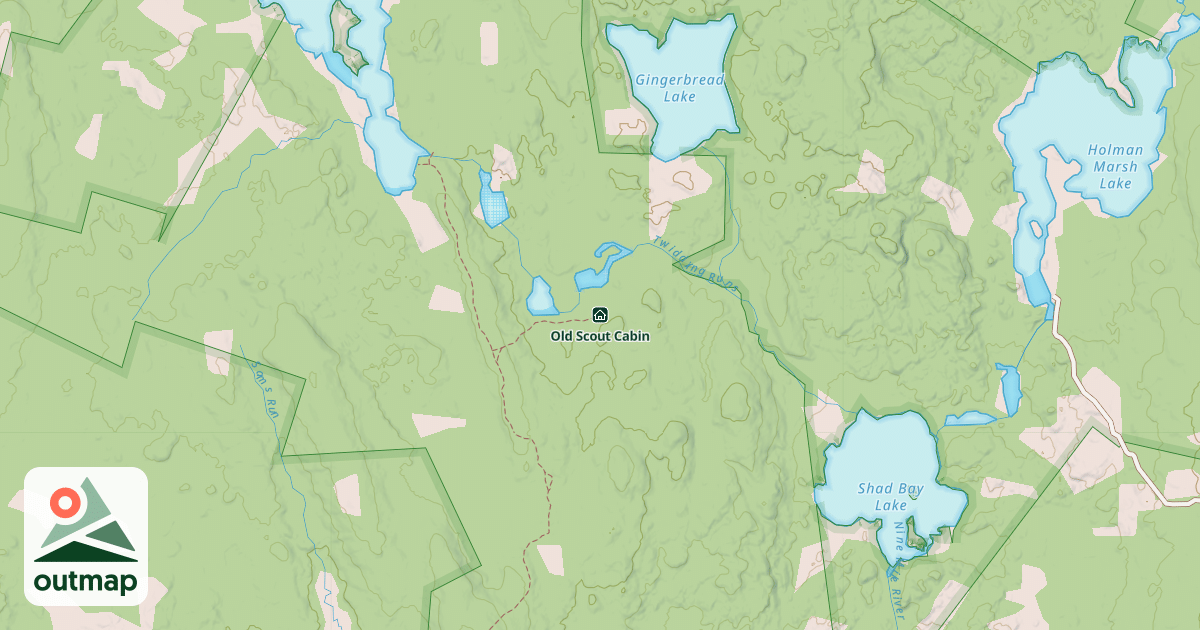 Map of Old Scout Cabin