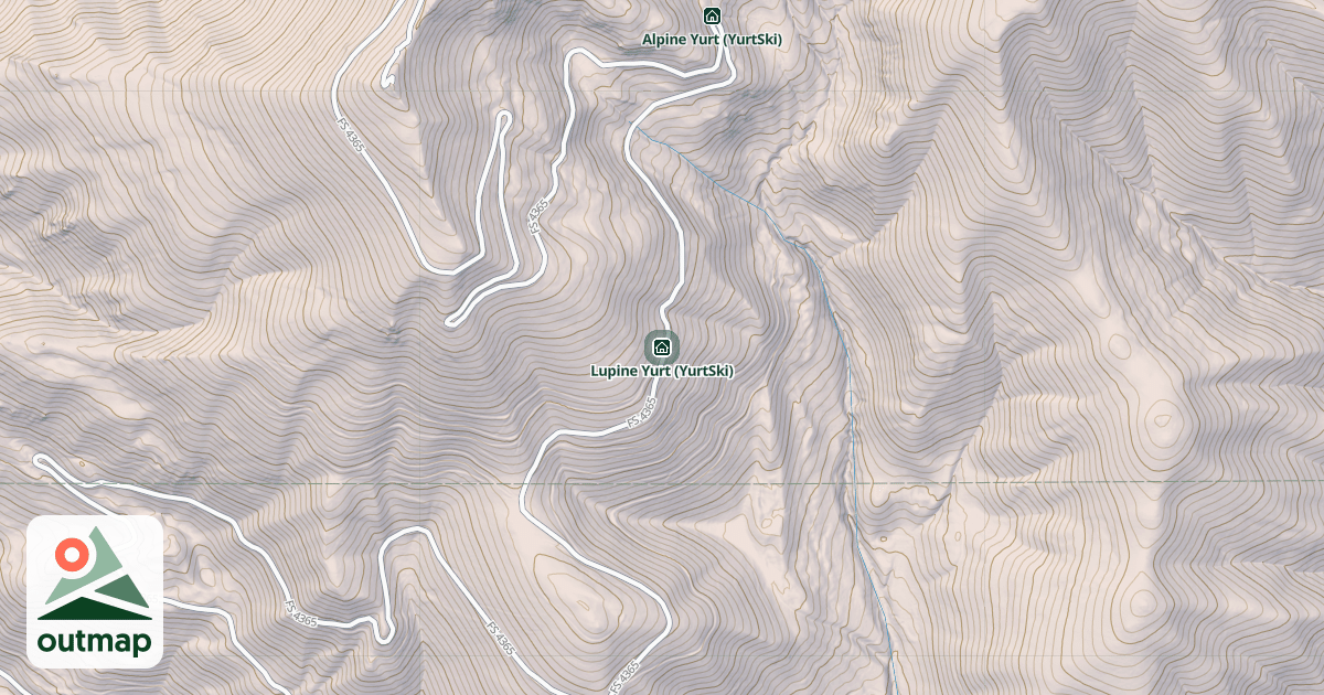 Map of Lupine Yurt (YurtSki)
