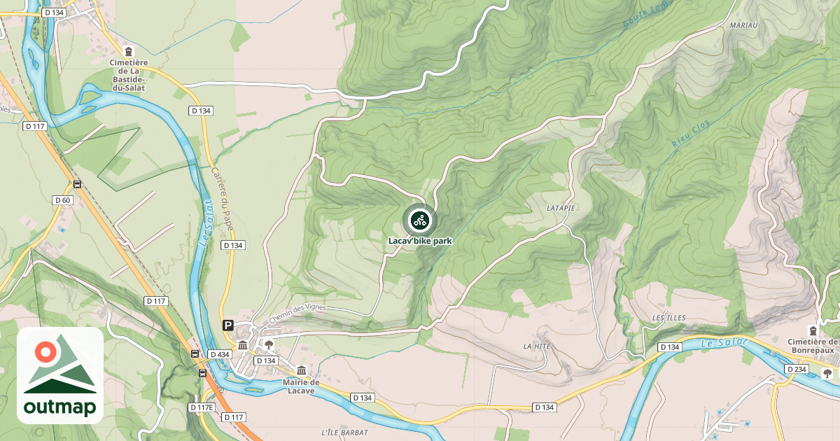 Map of Lacav'bike park
