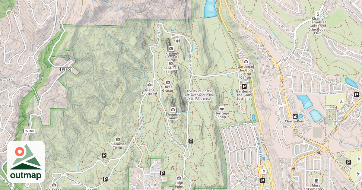 Map of "The Route on the Left" aka Sand in the Vaseline