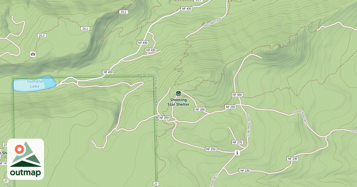 Map of Shooting Star Shelter