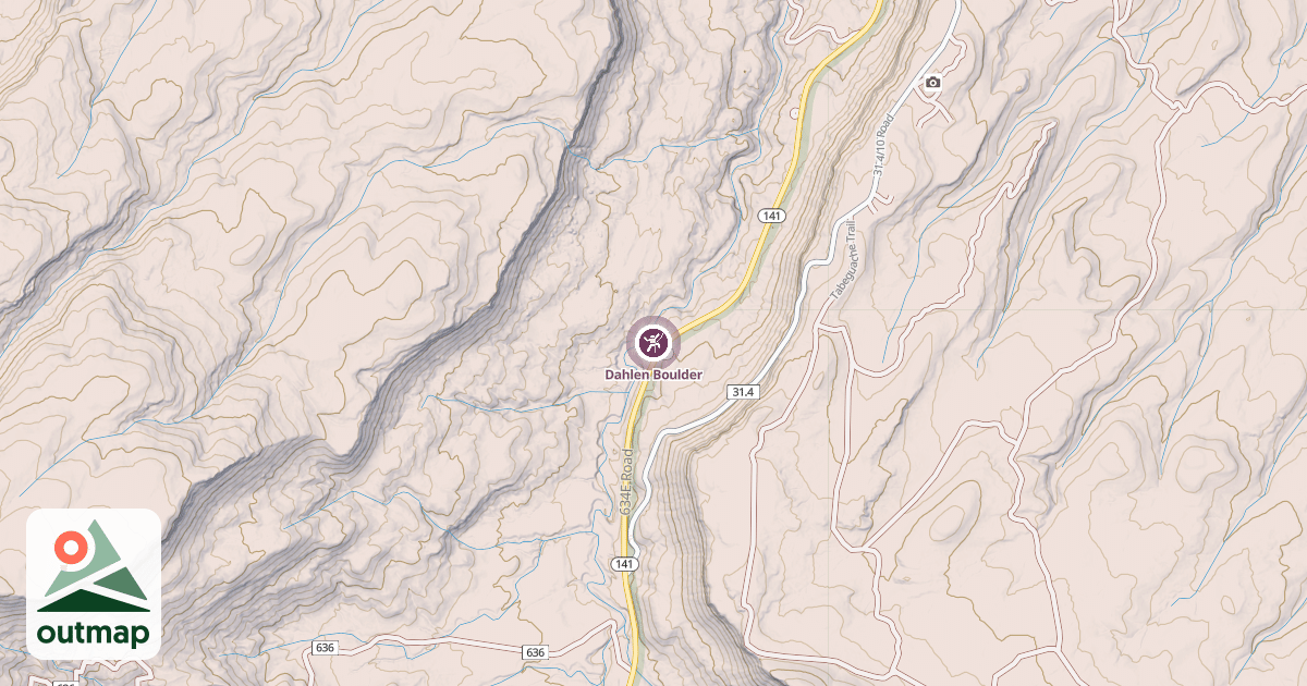 Map of Dahlen Boulder