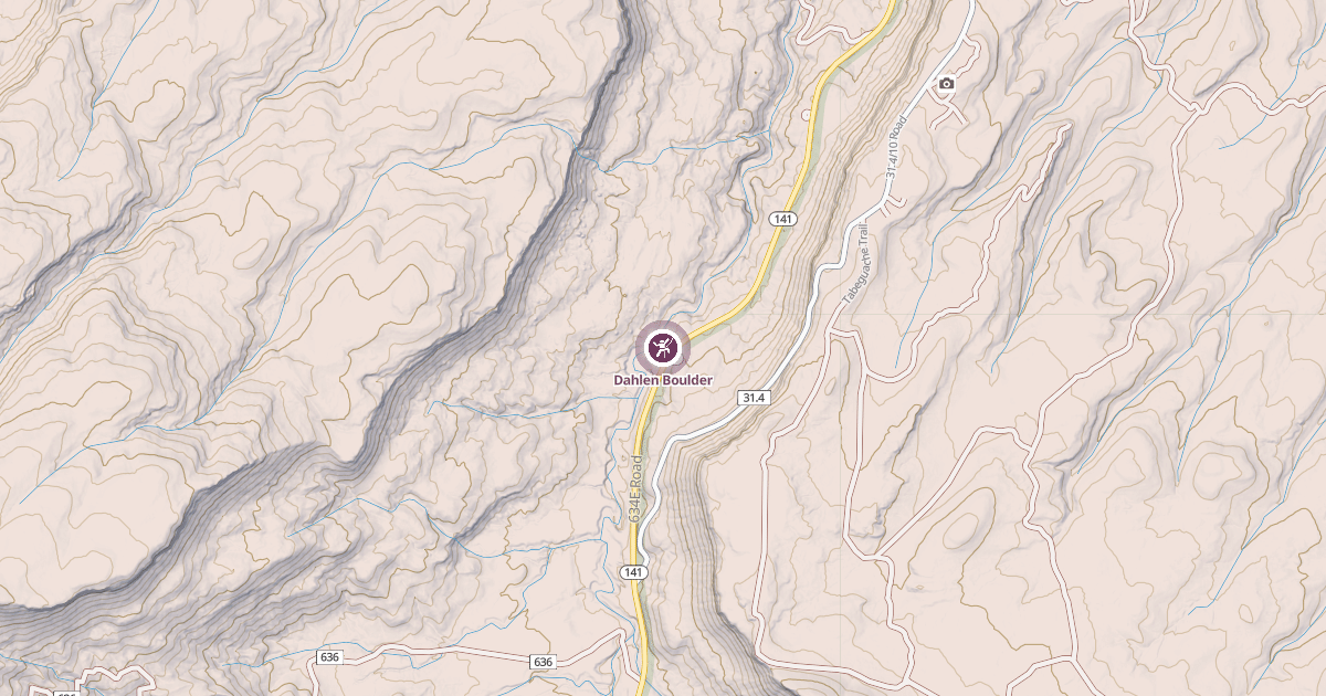 Map preview of Dahlen Boulder