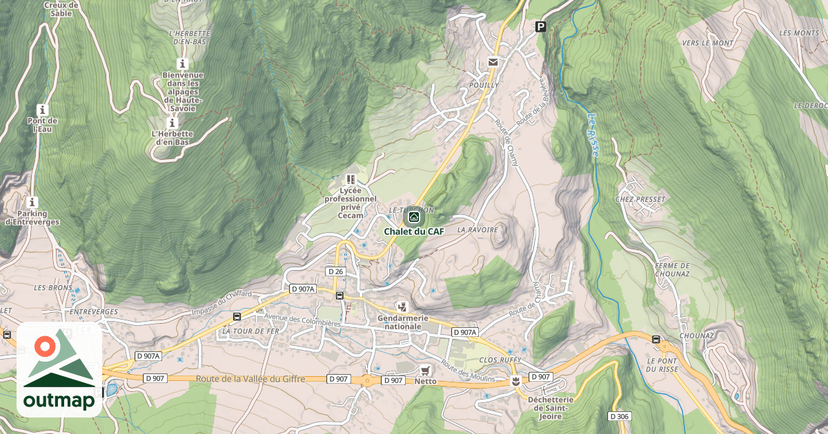 Map of Chalet du CAF