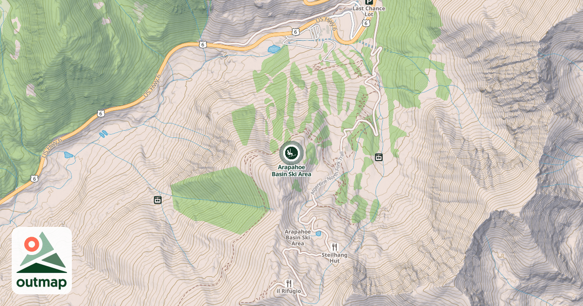 Map of Arapahoe Basin Ski Area