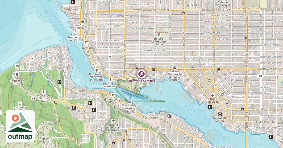 Map of Edgeworks Climbing