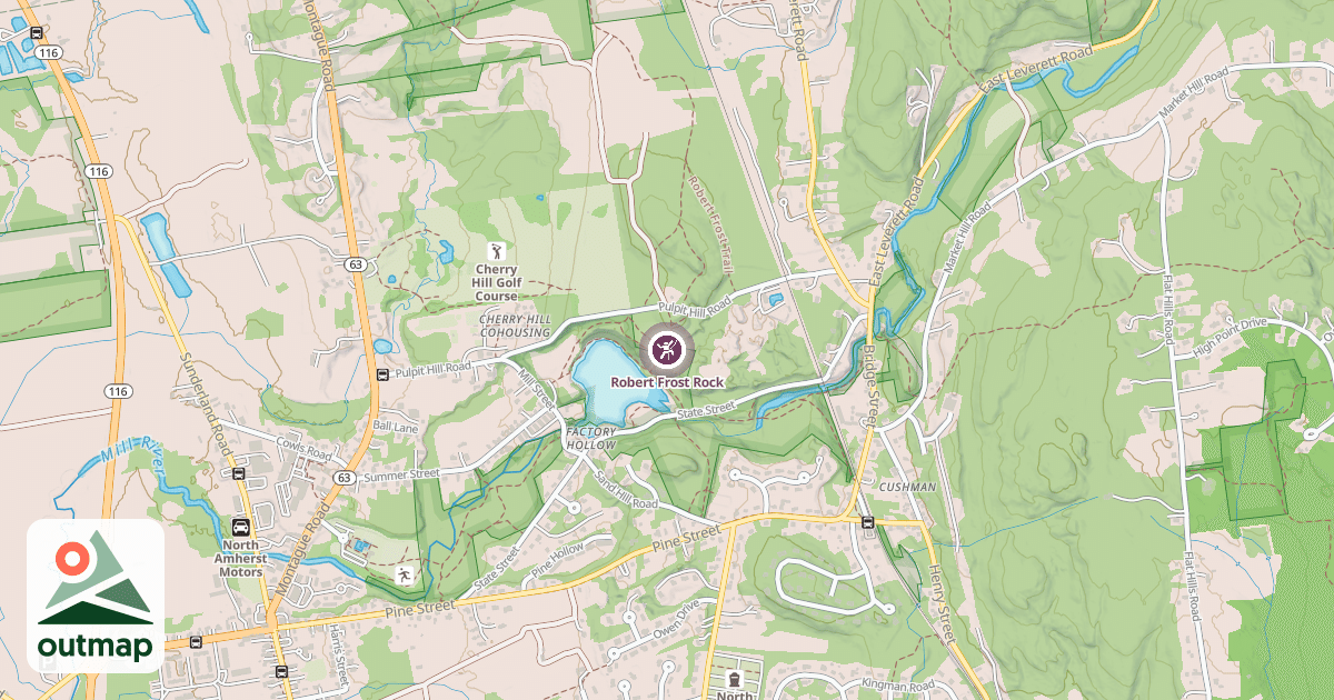 Map of Robert Frost Rock
