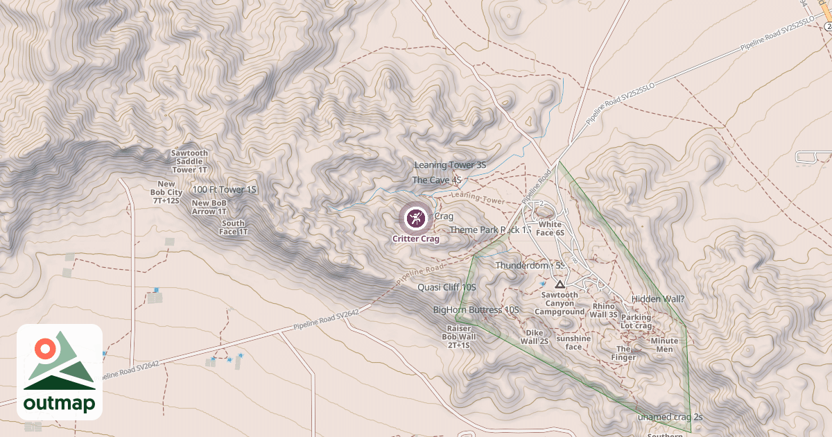 Map of Critter Crag