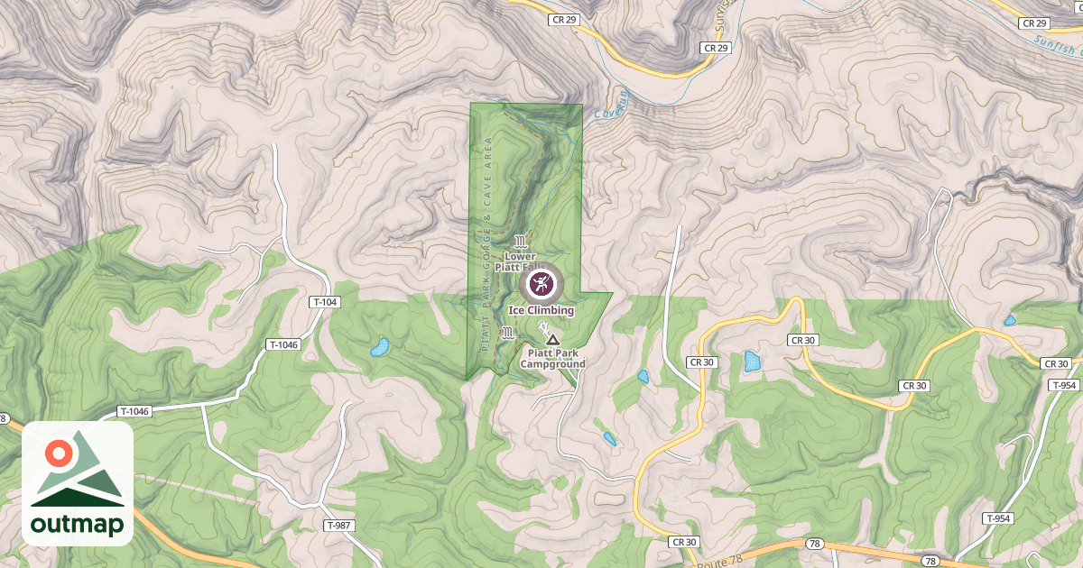Map of Ice Climbing