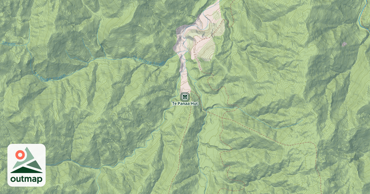 Map of Te Panaa Hut