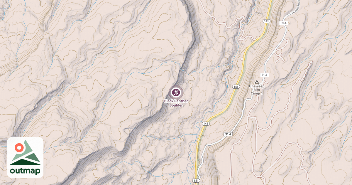 Map of Black Panther Boulder