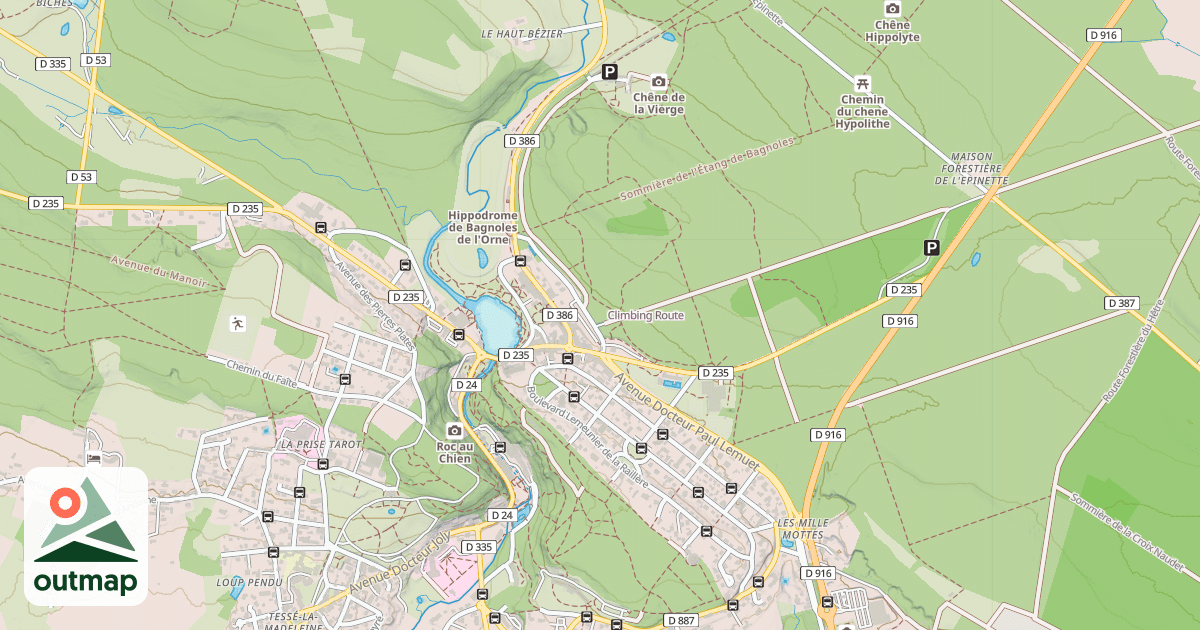 Map of Climbing Route