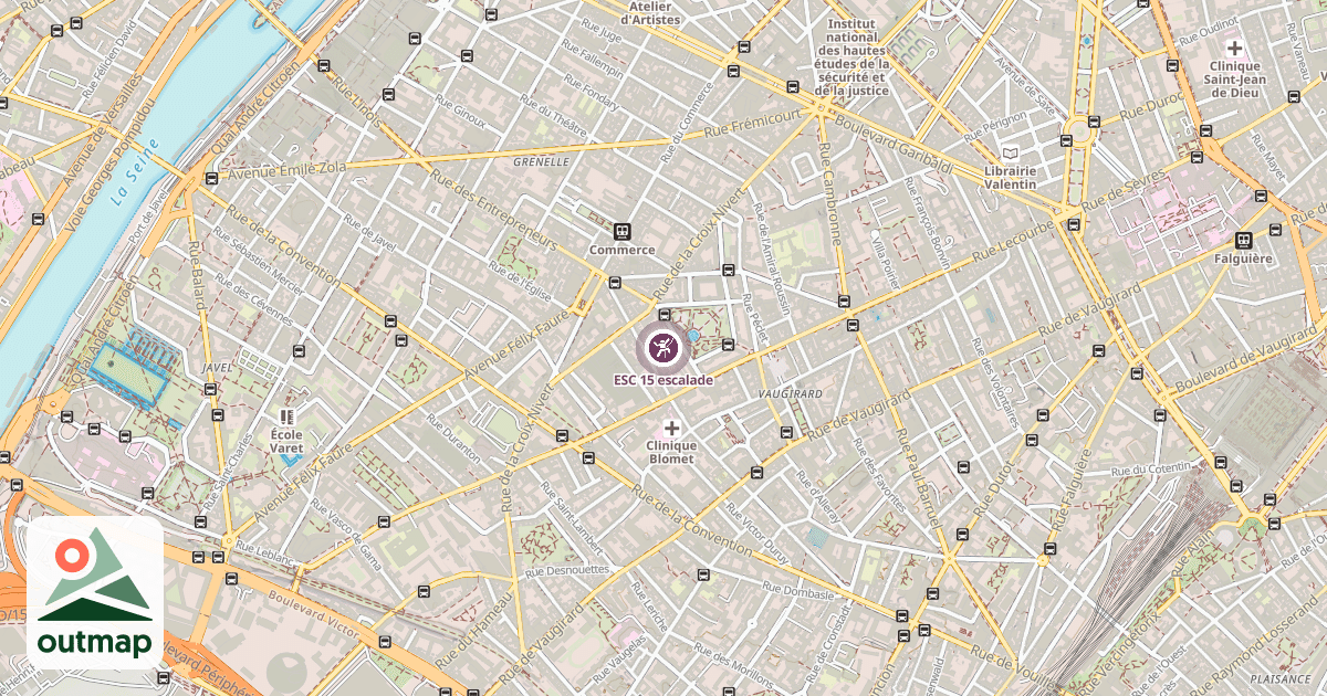 Map of ESC 15 escalade
