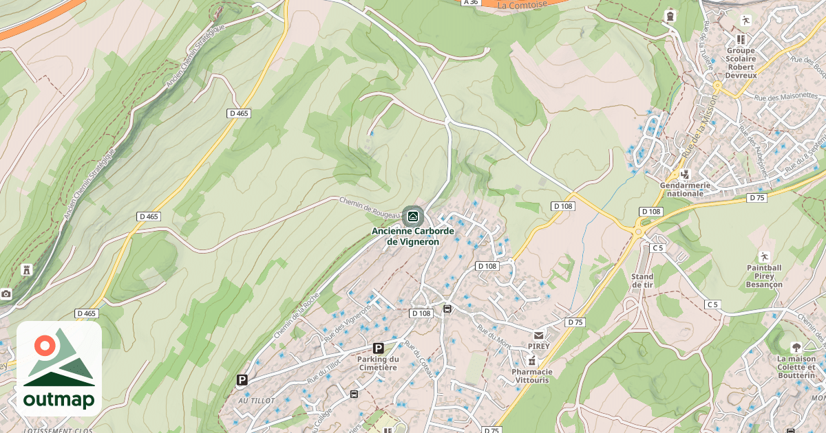 Map of Ancienne Carborde de Vigneron