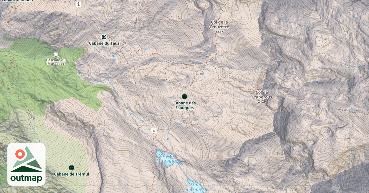Map of Cabane des Espugues
