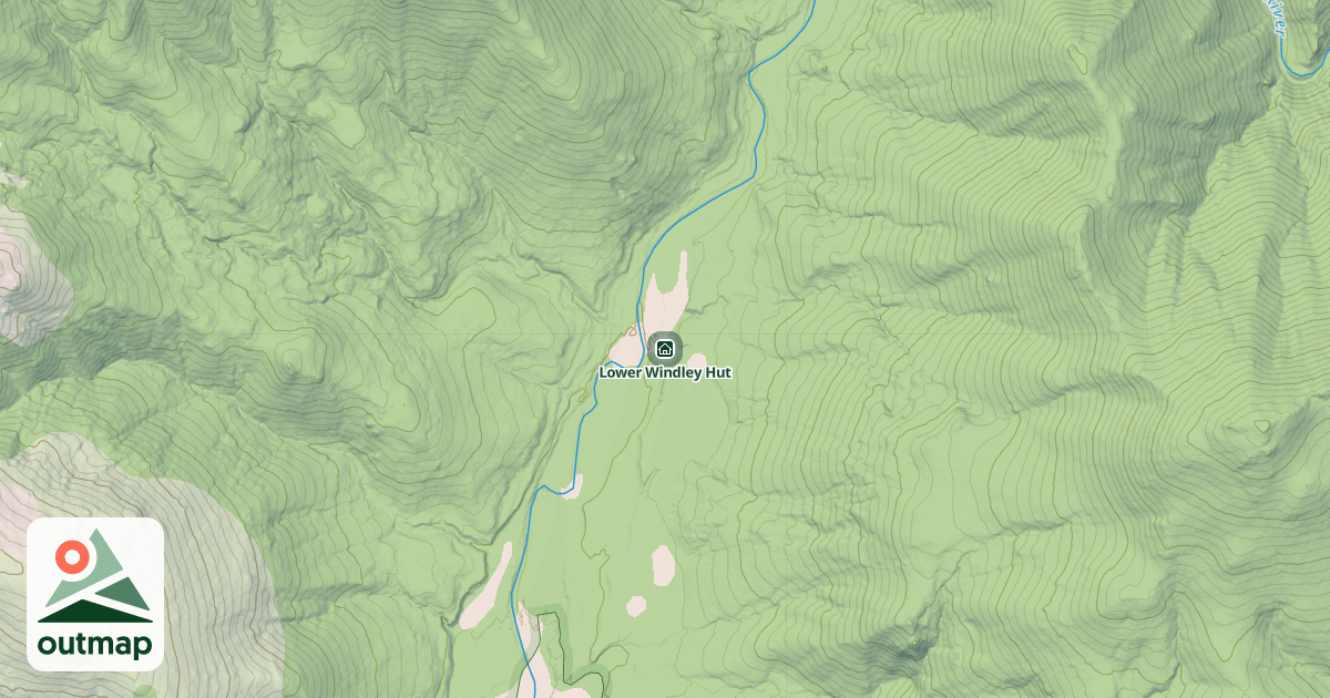 Map of Lower Windley Hut