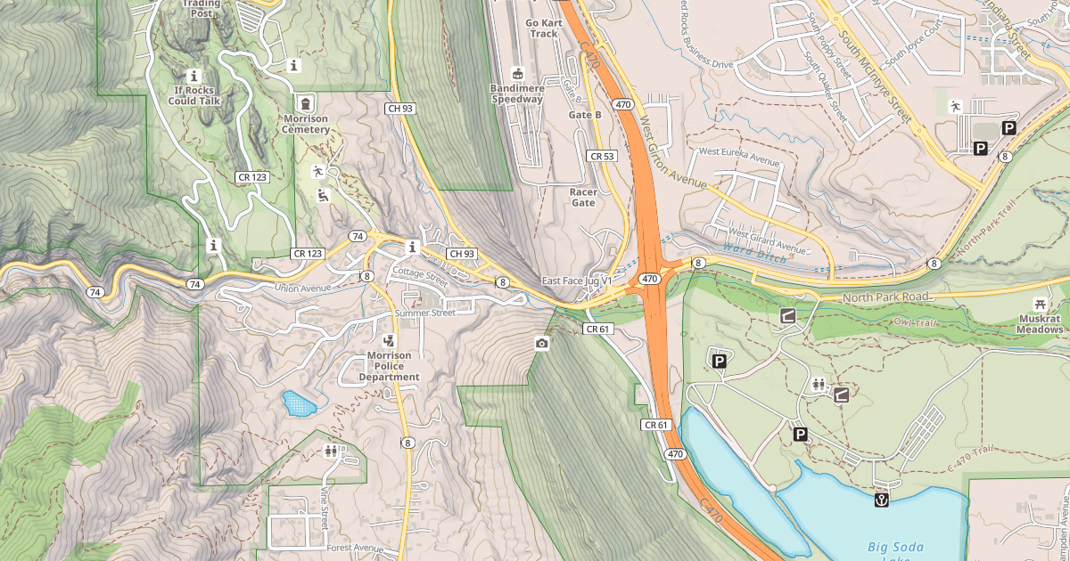 Map preview of East Face Jug