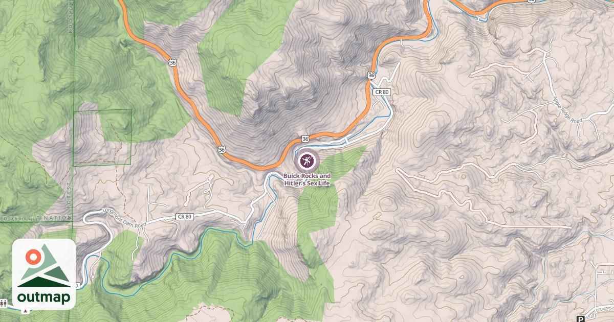 Map of Buick Rocks and Hitler's Sex Life