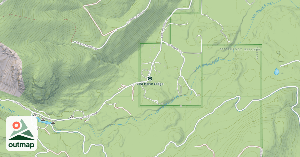 Map of Lost Horse Lodge