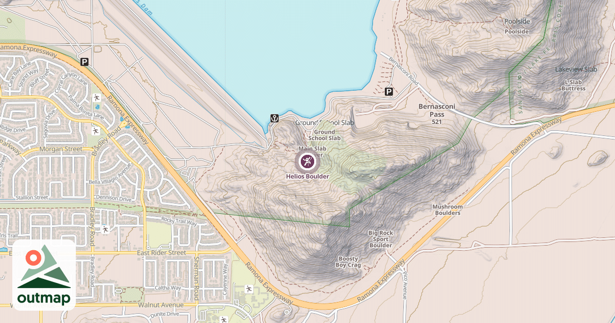 Map of Helios Boulder
