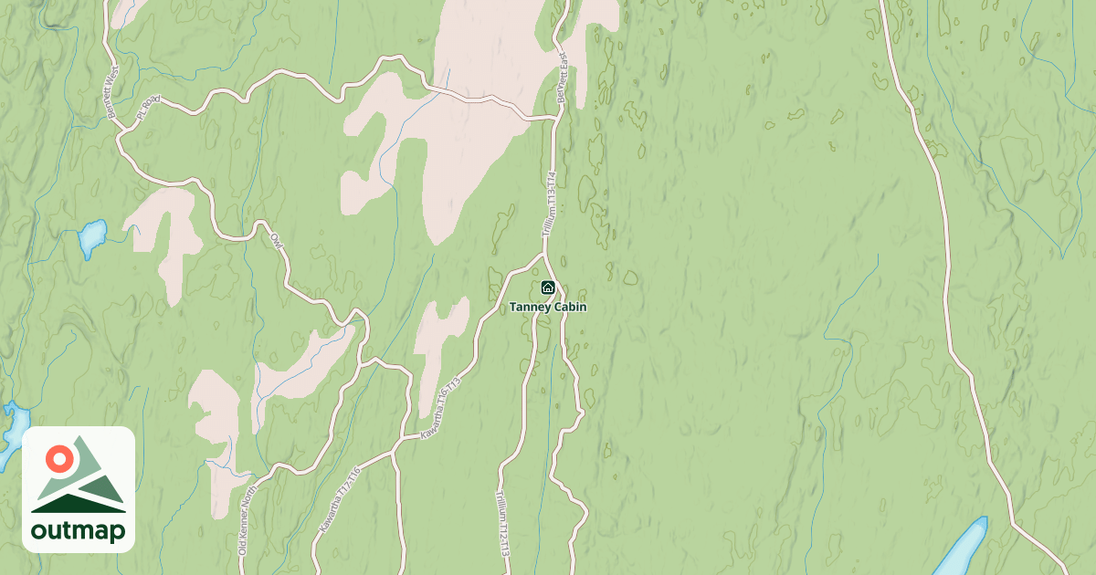 Map of Tanney Cabin