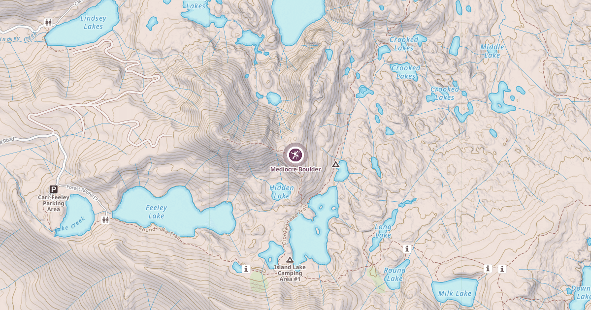 Map preview of Mediocre Boulder