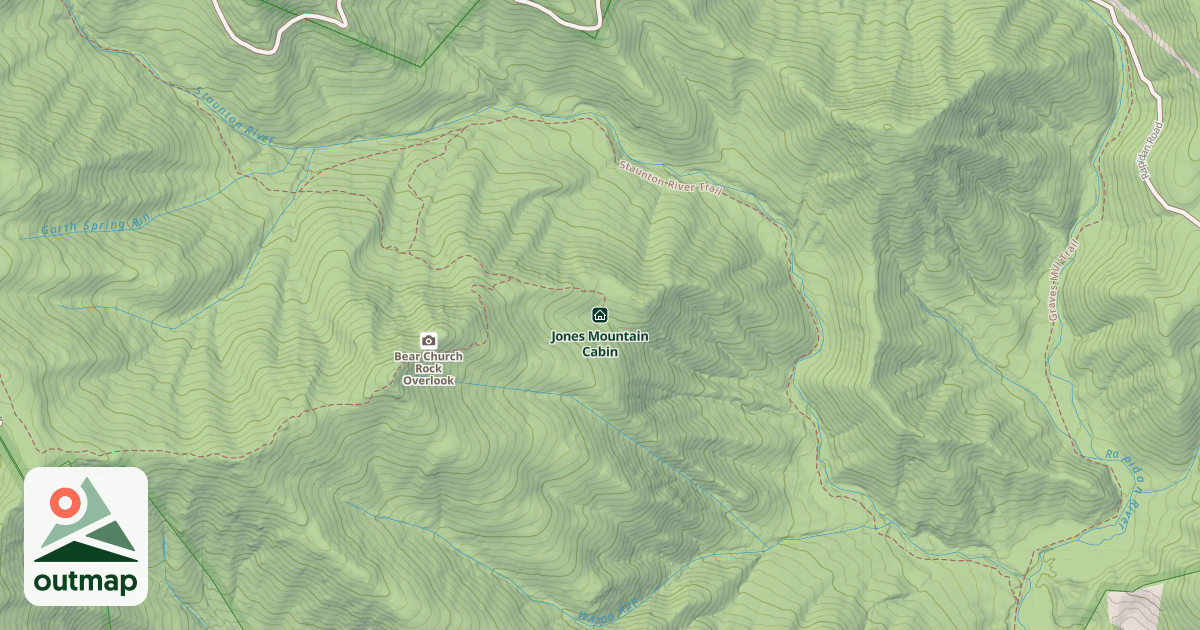 Map of Jones Mountain Cabin