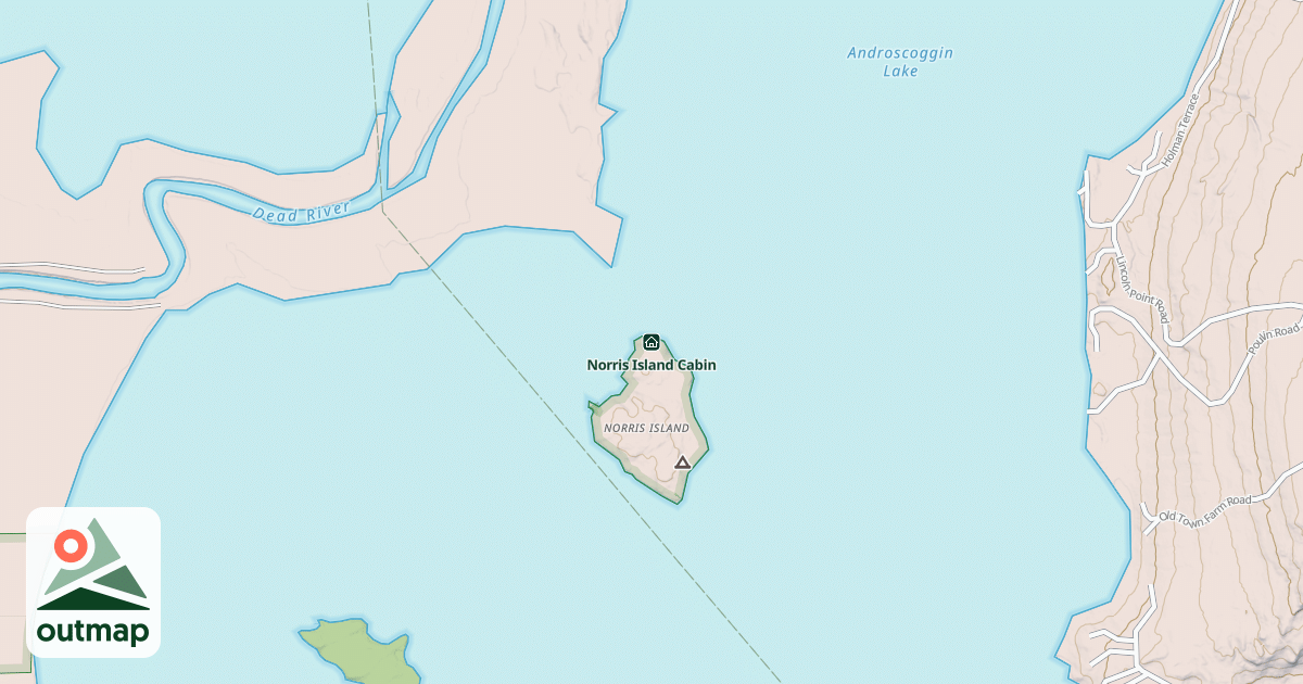 Map of Norris Island Cabin