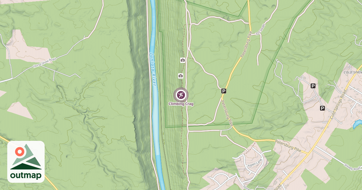 Map of Climbing Crag