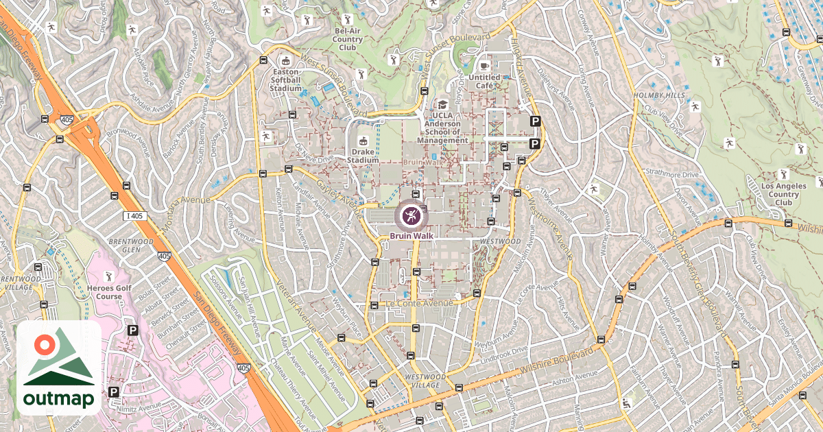 Map of Bruin Walk