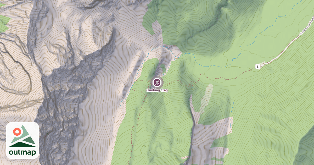 Map of Climbing Crag