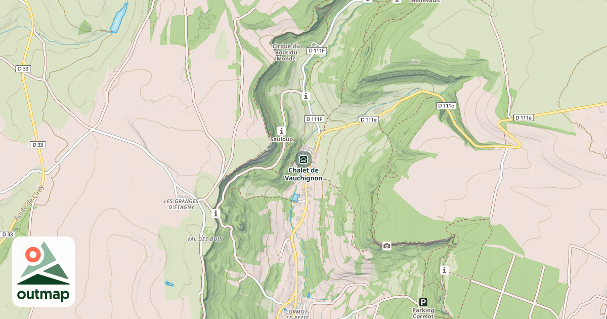 Map of Chalet de Vauchignon